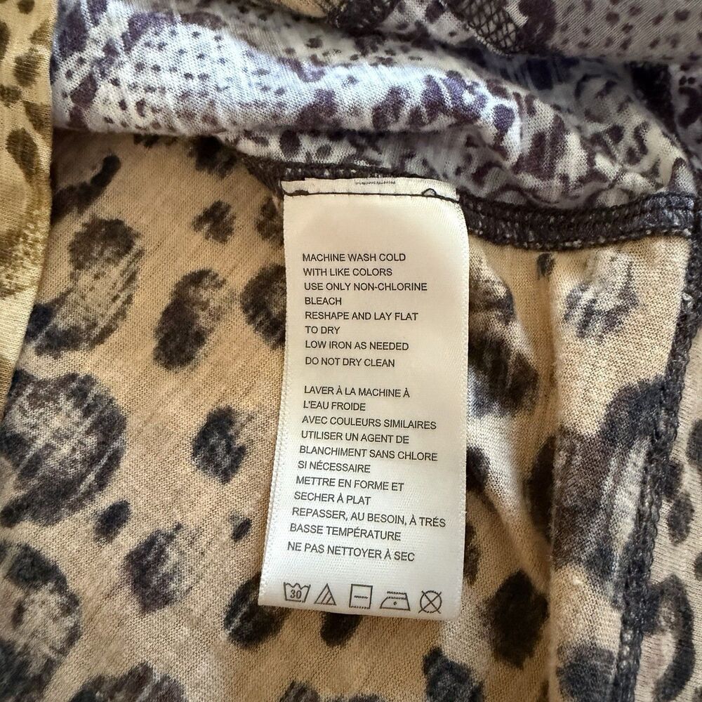 Free People We The Free Wild Thang Tee - Size Small Oversized Animal Print Top - Picture 12 of 12